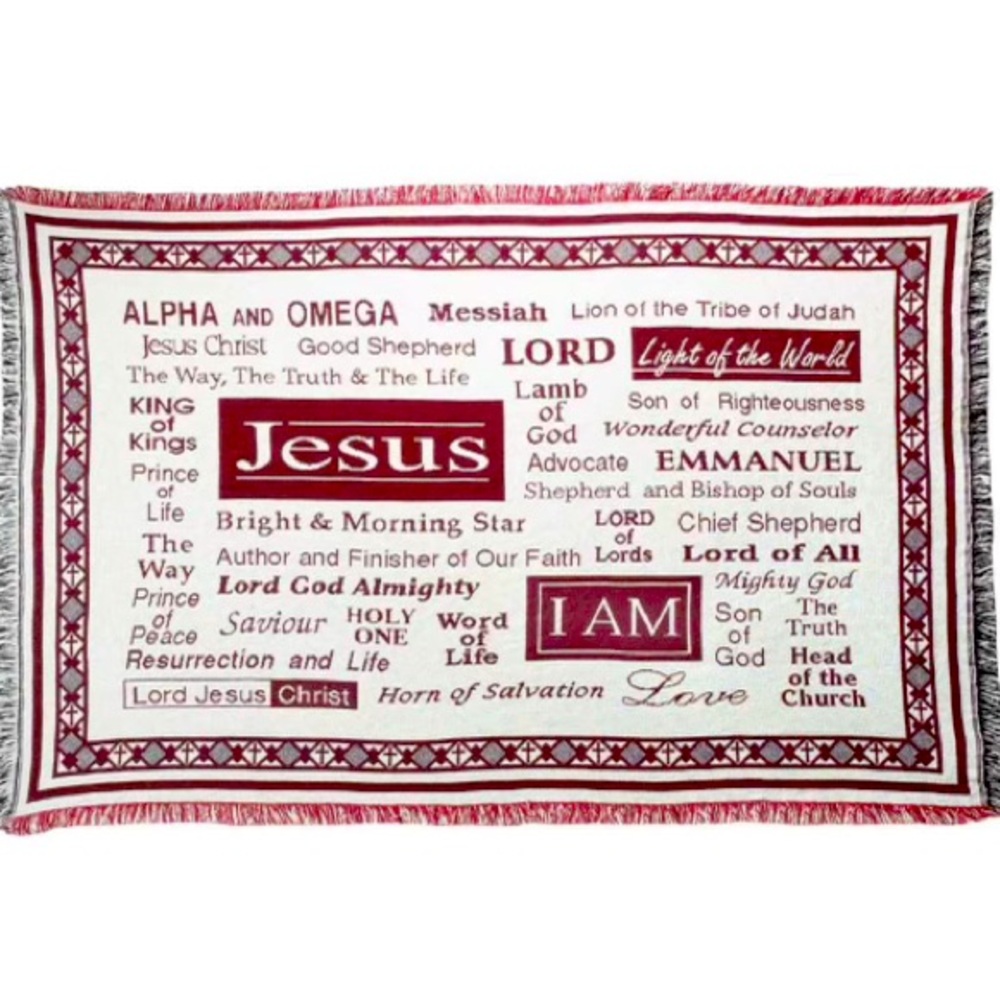 - Tapestry religious devotion blanket